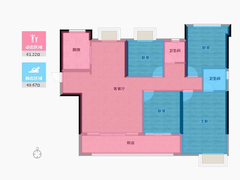 福建省-漳州市-建发西湖泊月-100.00-户型库-动静分区