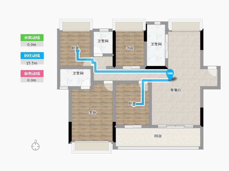 湖北省-武汉市-融创光谷壹号院-108.01-户型库-动静线