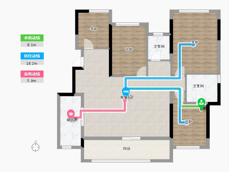 四川省-成都市-中国铁建锦樾-116.90-户型库-动静线