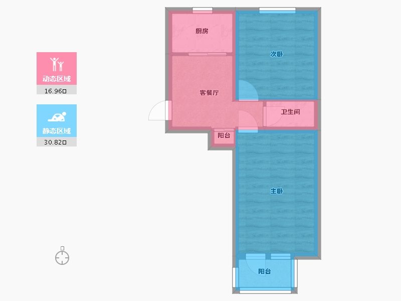 北京-北京市-定福庄西里2号院-42.37-户型库-动静分区