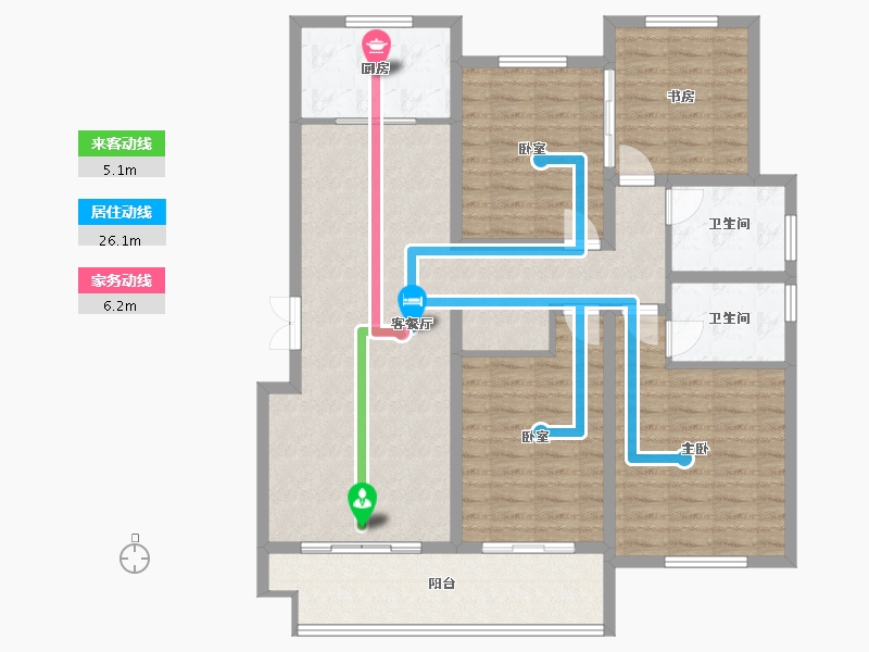 江苏省-镇江市-悦泰·悦河湾-122.59-户型库-动静线