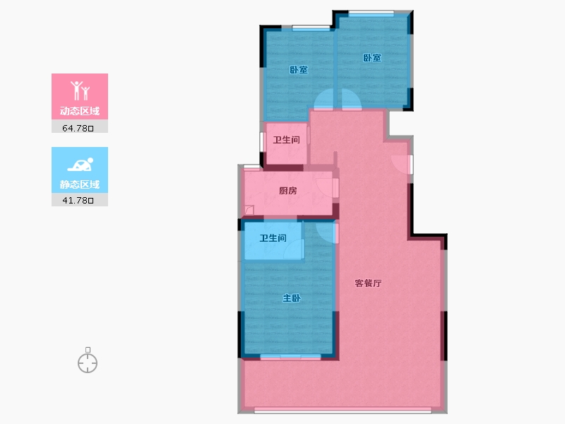 青海省-西宁市-中海·开元壹号丨紫宸-96.02-户型库-动静分区