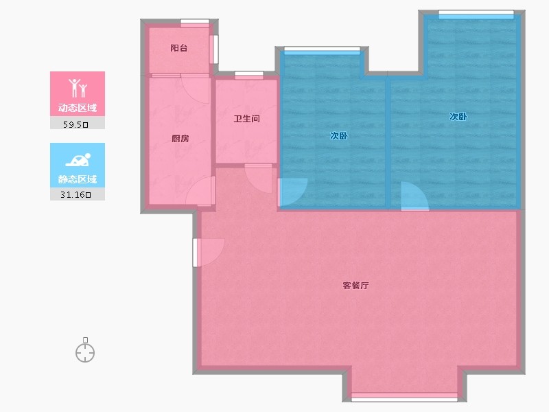 四川省-成都市-南城都汇-80.00-户型库-动静分区