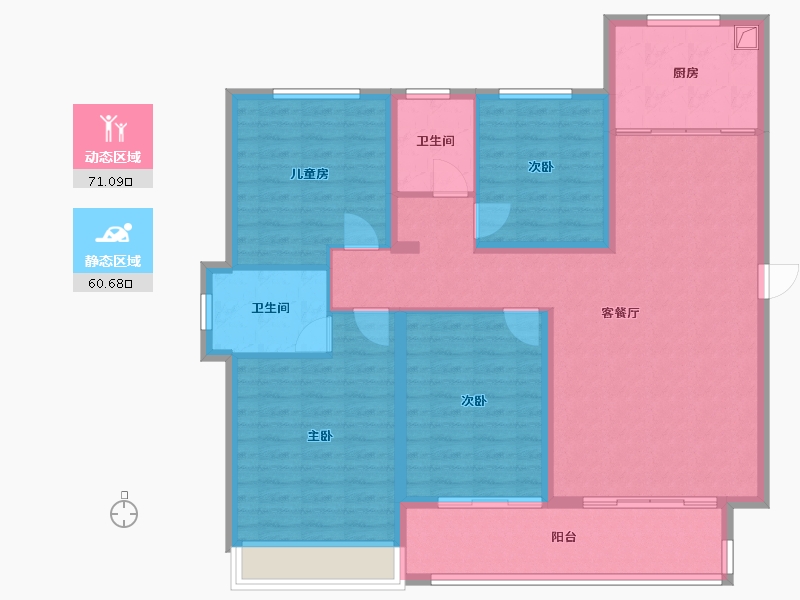 山东省-菏泽市-甲第壹号-119.36-户型库-动静分区