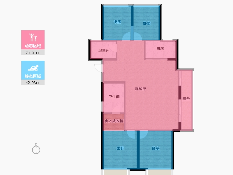 陕西省-西安市-翡丽西安-104.03-户型库-动静分区