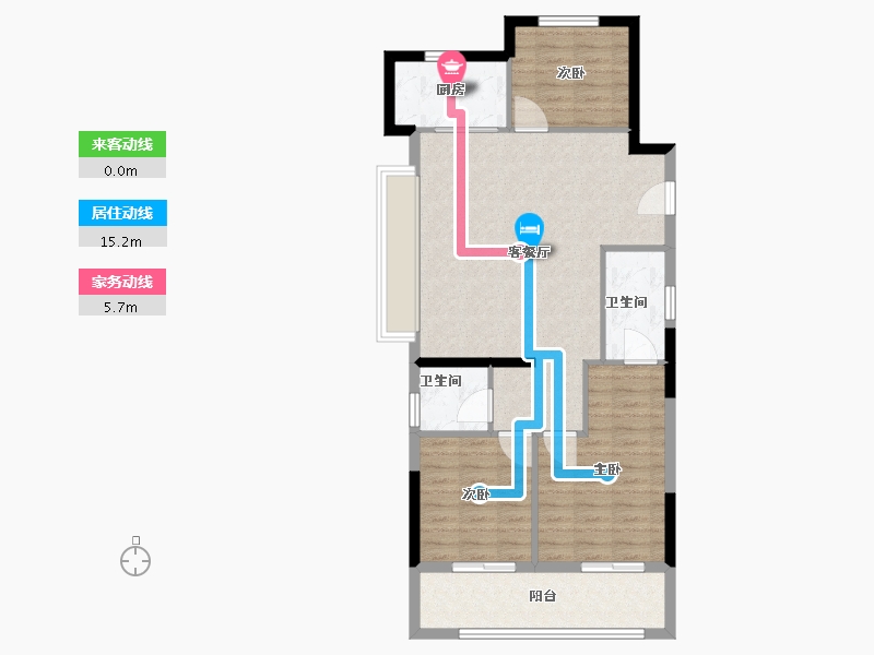 浙江省-杭州市-中铁建晴萃府-88.00-户型库-动静线