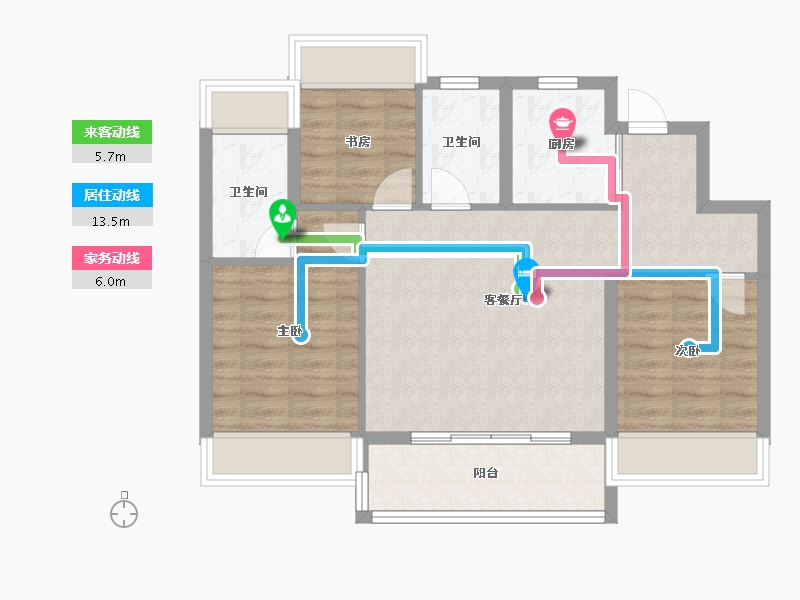 上海-上海市-金融街金悦府-72.00-户型库-动静线