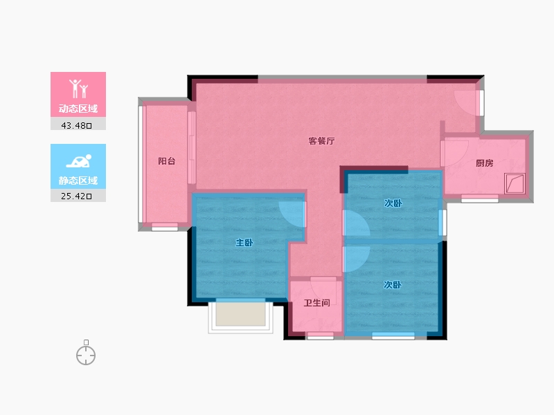 广西壮族自治区-南宁市-大唐世茂天悦-63.02-户型库-动静分区