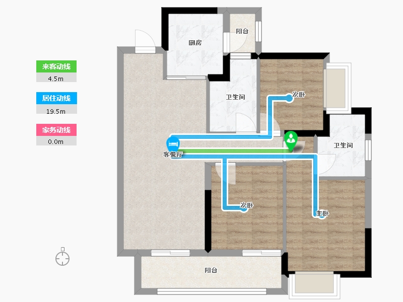 四川省-成都市-星河WORLD公园贰号-77.68-户型库-动静线