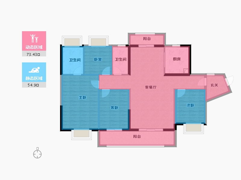 广东省-佛山市-中建壹品鄂旅投东湖学府-115.21-户型库-动静分区