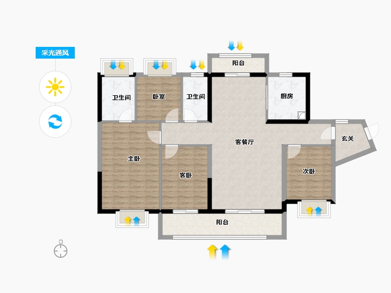 广东省-佛山市-中建壹品鄂旅投东湖学府-115.21-户型库-采光通风