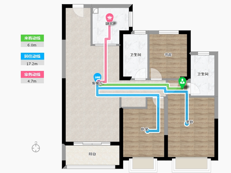 甘肃省-兰州市-绿城·兰州诚园-92.00-户型库-动静线