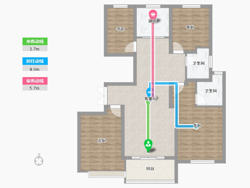 江苏省-镇江市-悦泰·悦河湾-100.20-户型库-动静线