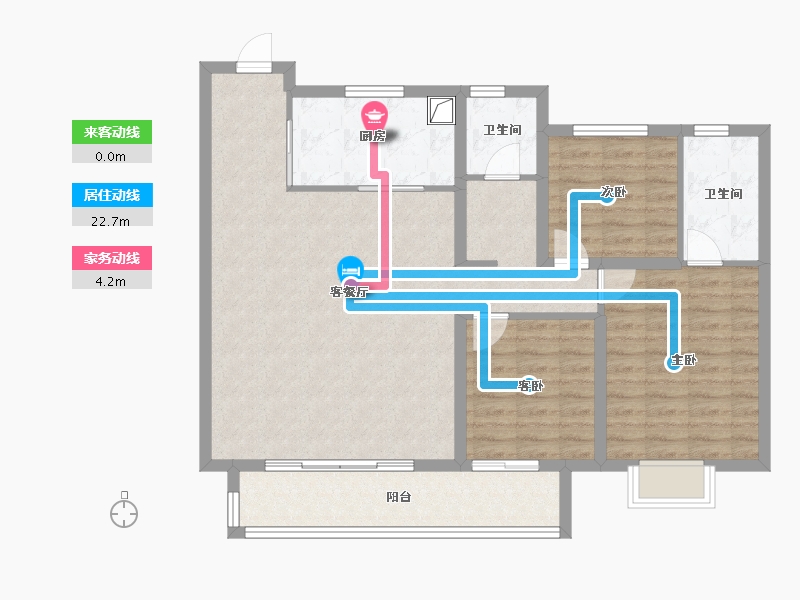 陕西省-西安市-天地源·棠樾坊-101.60-户型库-动静线