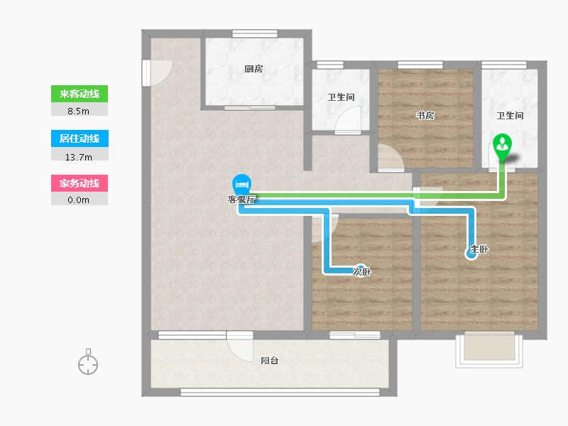 陕西省-西安市-中国铁建西派逸园-97.50-户型库-动静线