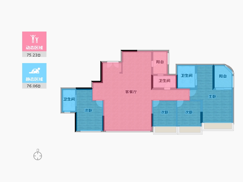 重庆-重庆市-香港置地启元-136.81-户型库-动静分区