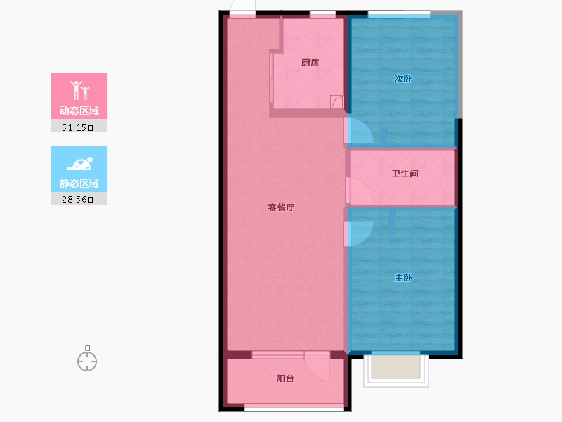 山东省-青岛市-尚嘉中心-71.20-户型库-动静分区