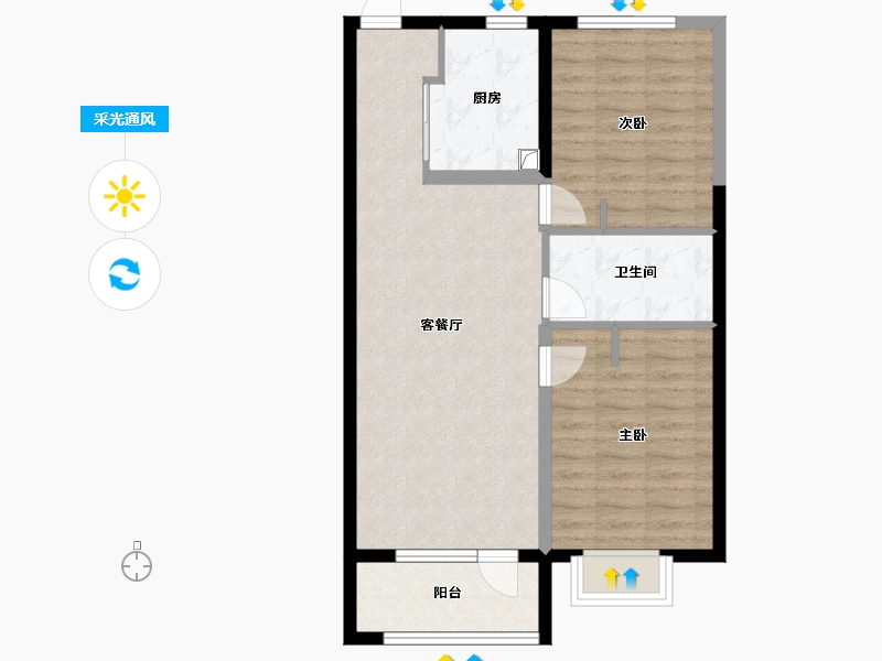 山东省-青岛市-尚嘉中心-71.20-户型库-采光通风