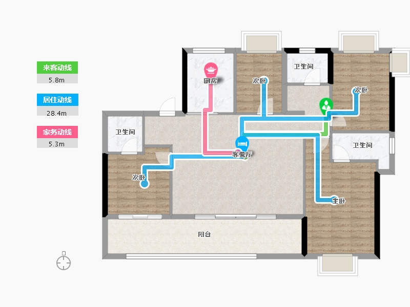 福建省-福州市-华润海湾润城-116.12-户型库-动静线