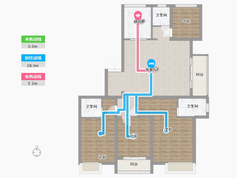 浙江省-温州市-锦园-114.00-户型库-动静线