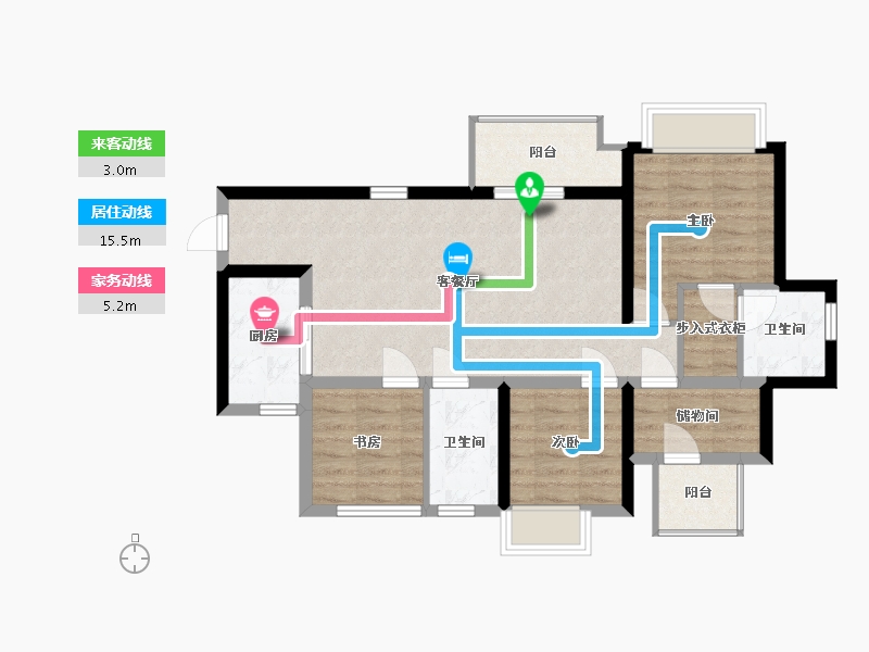 四川省-凉山彝族自治州-观海云岭-85.16-户型库-动静线