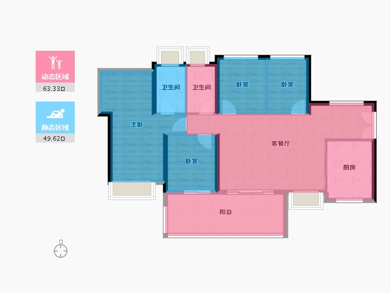 广东省-广州市-万科黄埔新城-102.23-户型库-动静分区