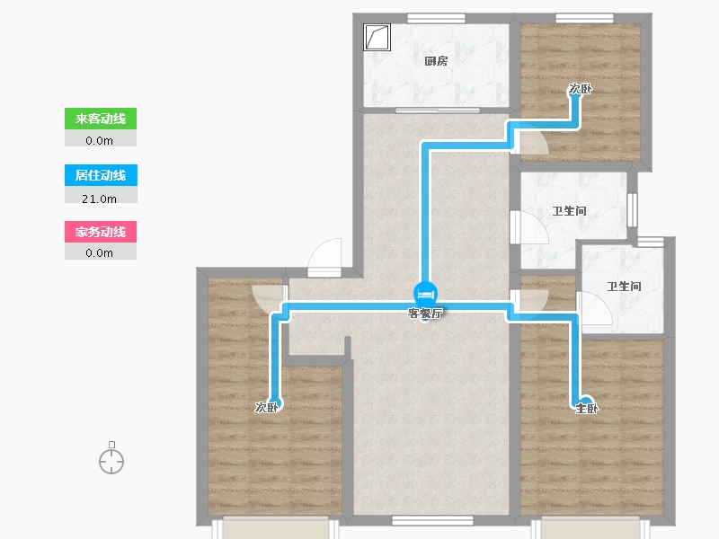 山西省-太原市-中海寰宇时代-92.00-户型库-动静线