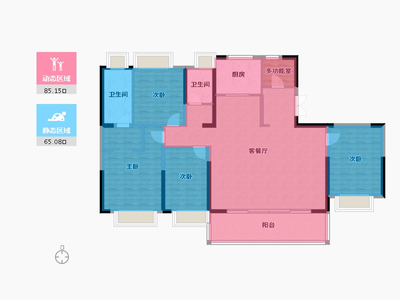 湖北省-武汉市-金融街金悦府-135.94-户型库-动静分区