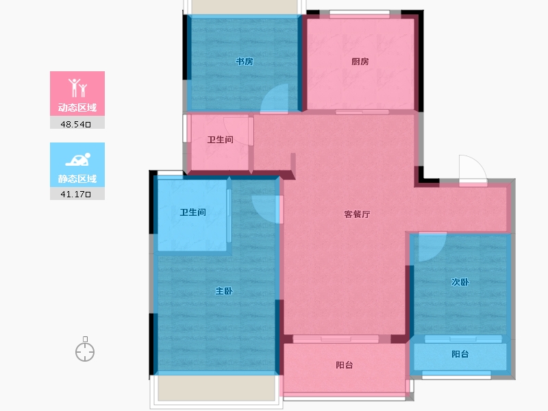 上海-上海市-中国铁建星樾云栖-80.00-户型库-动静分区