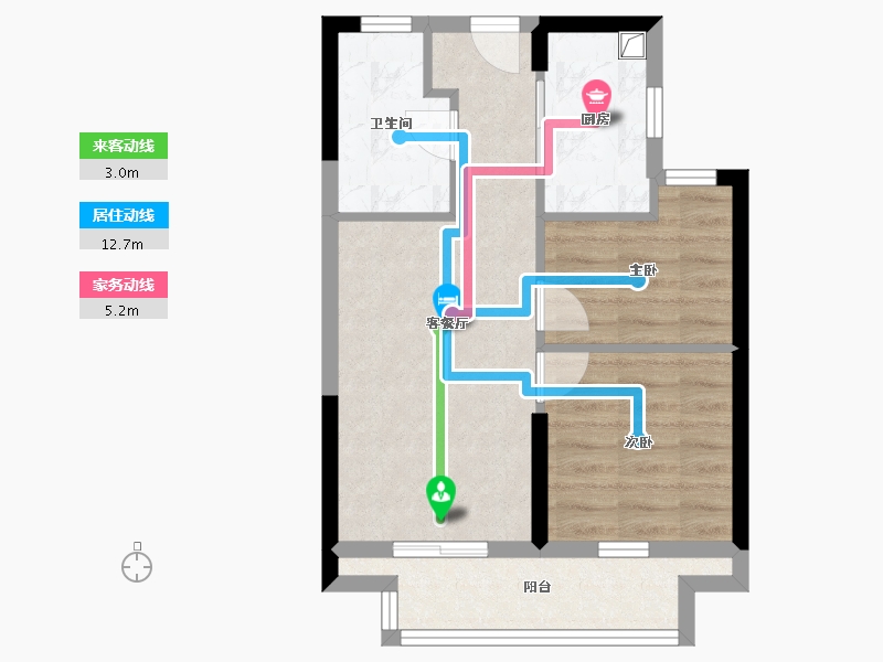 福建省-福州市-华润海湾润城-50.40-户型库-动静线