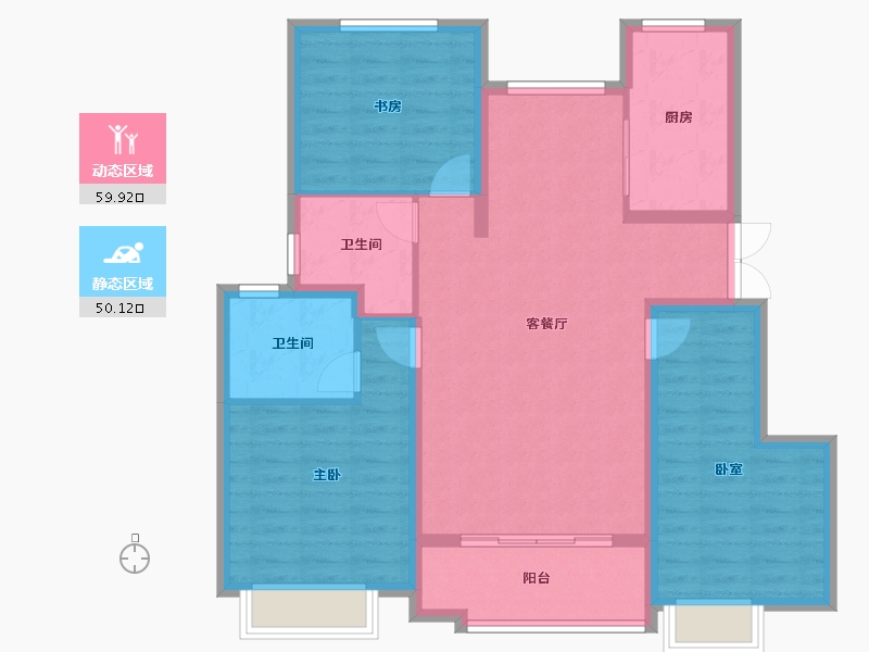 河北省-保定市-金樾万象-98.93-户型库-动静分区