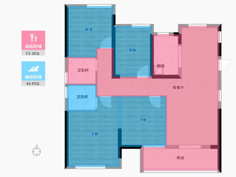 福建省-福州市-保利阅江台-92.01-户型库-动静分区