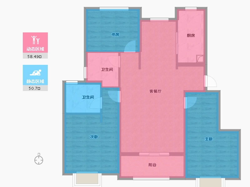 河北省-保定市-金樾万象-97.60-户型库-动静分区