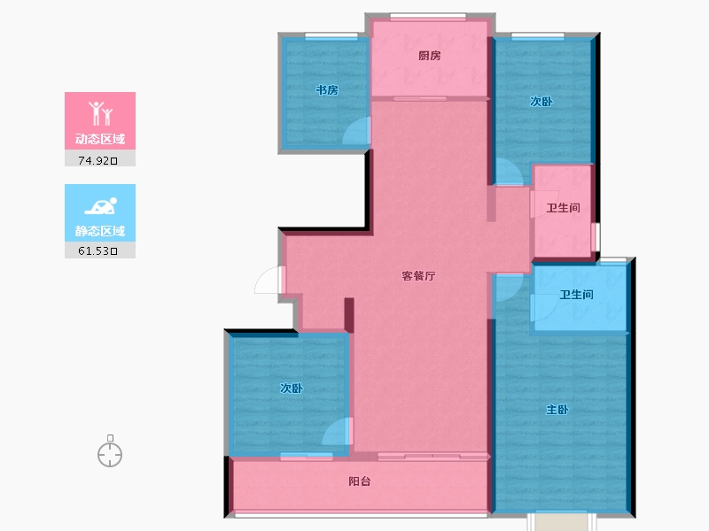 陕西省-西安市-翡丽西安-123.20-户型库-动静分区