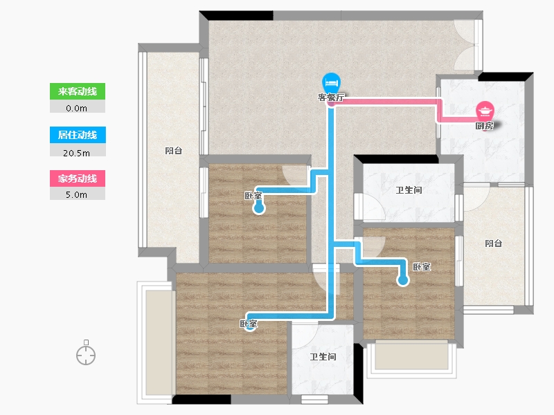 重庆-重庆市-高科江澜-88.00-户型库-动静线