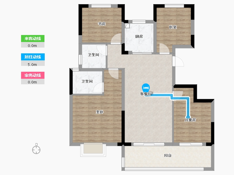 浙江省-宁波市-盛元·东江汇-96.01-户型库-动静线