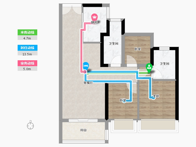 广东省-广州市-中建星光城-64.75-户型库-动静线