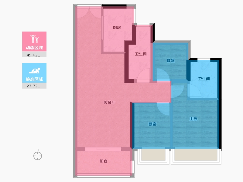 广东省-广州市-中建星光城-64.75-户型库-动静分区