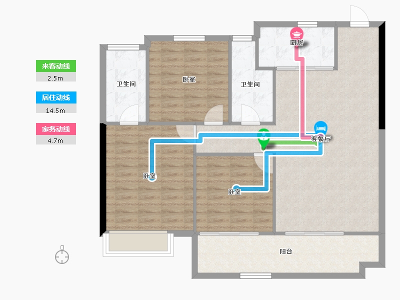 陕西省-榆林市-博领&领航·科创印-101.67-户型库-动静线