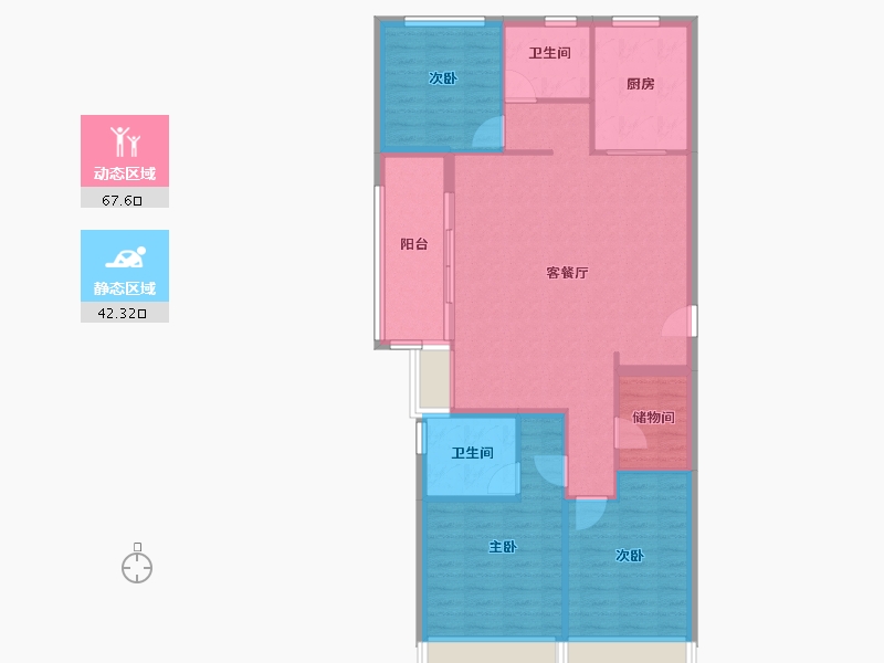 上海-上海市-金融街金悦府-100.01-户型库-动静分区