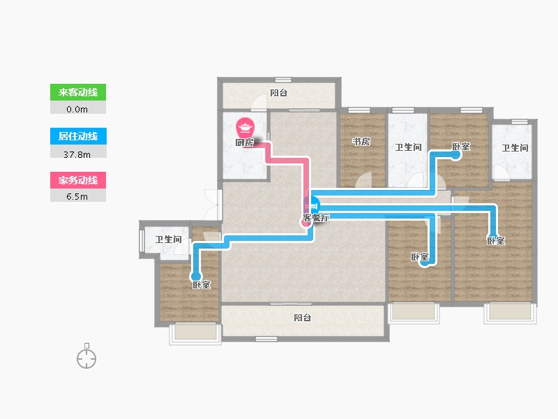 河南省-郑州市-润泓·润园-161.59-户型库-动静线