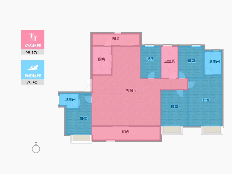 河南省-郑州市-润泓·润园-161.59-户型库-动静分区