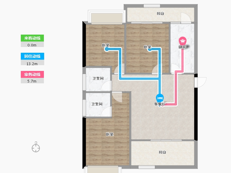 江西省-宜春市-博文天成小区-90.86-户型库-动静线