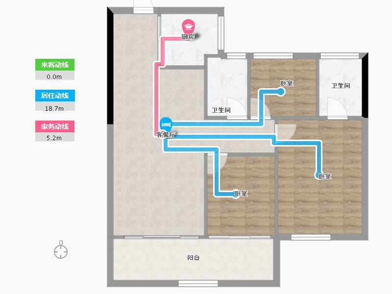 河南省-郑州市-深业健康城-82.67-户型库-动静线