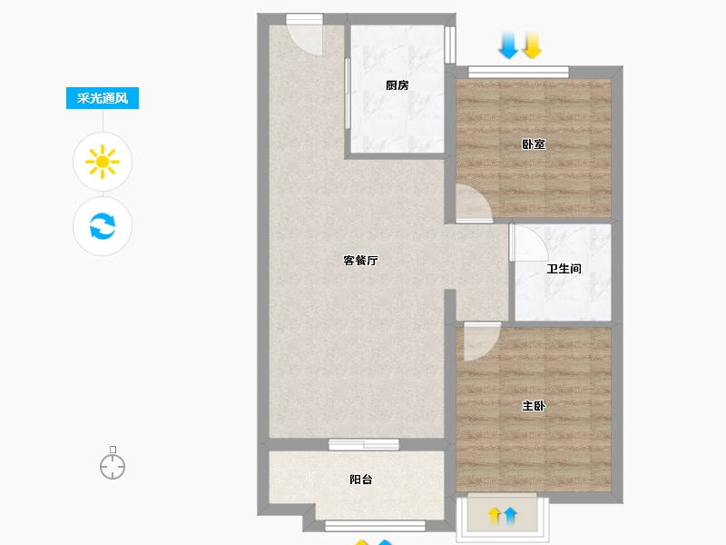 河北省-保定市-金樾万象-67.99-户型库-采光通风