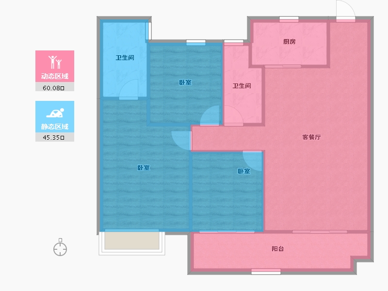 陕西省-榆林市-博领&领航·科创印-96.85-户型库-动静分区