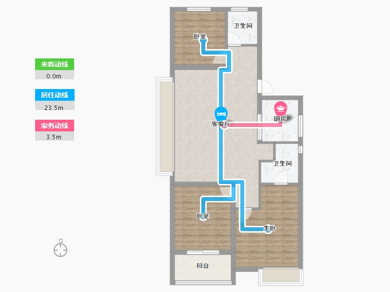 江苏省-镇江市-万科翡翠公园-92.80-户型库-动静线