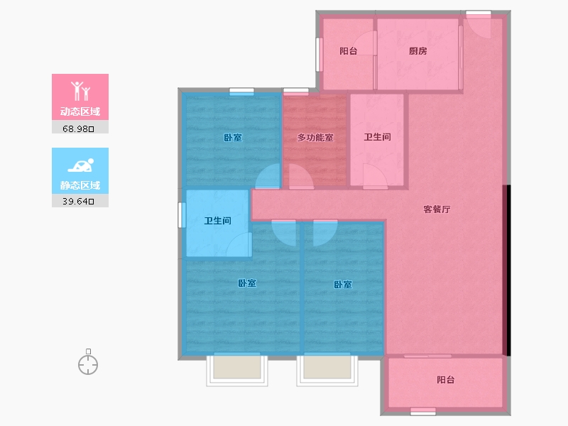 江苏省-镇江市-碧桂园凤凰城-99.04-户型库-动静分区