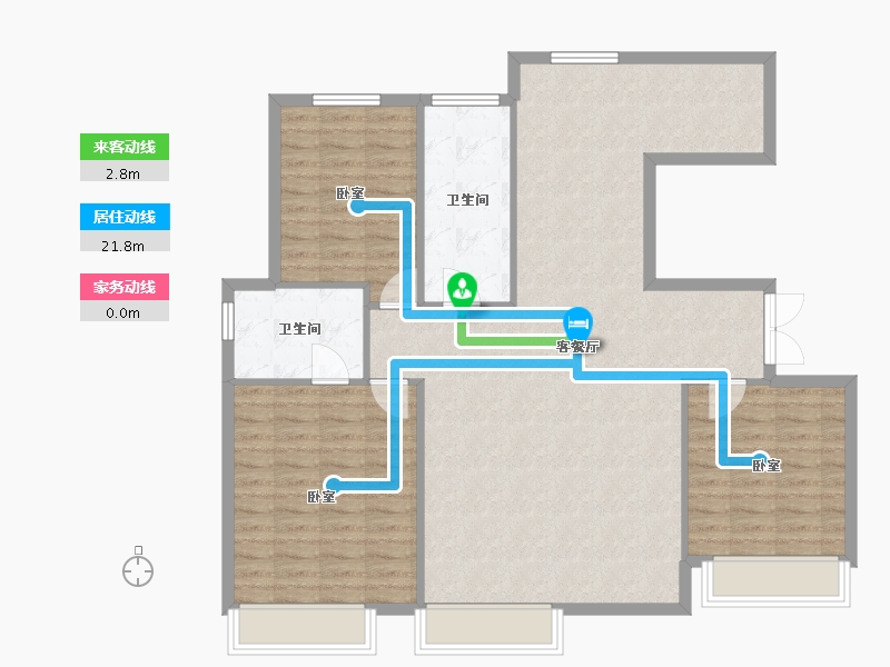 新疆维吾尔自治区-乌鲁木齐市-展图·世和府-112.84-户型库-动静线