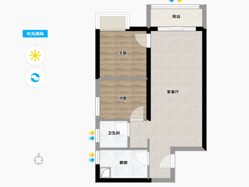 广东省-深圳市-招商臻城-48.87-户型库-采光通风